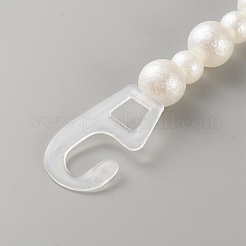 Resin Imitation Pearl Round Beaded Bag Straps&nbsp;PURS-WH20002-01