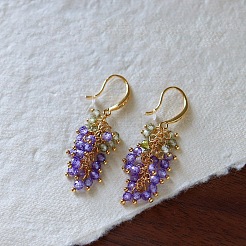 Brass Micro Pave Cubic Zirconia Dangle Earrings&nbsp;WG2D2E7-01