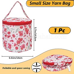 Polycotton Knitting Zipper Cylinder Bag&nbsp;AJEW-WH20011-19B