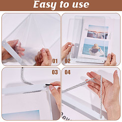 Erasable PVC Hanging Price Tags with Rope&nbsp;CDIS-WH0021-069D-02
