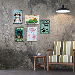 Rectangle with Word Vintage Metal Iron Sign Poster&nbsp;AJEW-WH0157-285