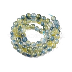 Dyed Natural White Jade Beads Strands&nbsp;G-T138-6mm-210-27
