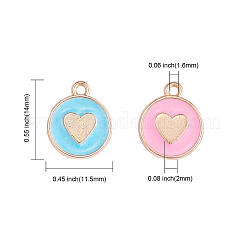 50Pcs 5 Colors Alloy Enamel Charms&nbsp;ENAM-CJ0001-86