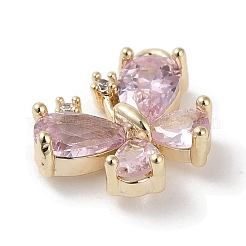 Brass Micro Pave Cubic Zirconia Charms&nbsp;KK-G491-28G-03