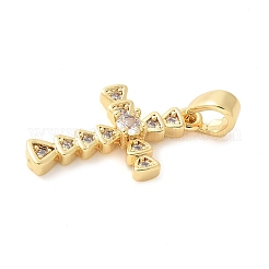 Brass Micro Pave Cubic Zirconia Pendants&nbsp;KK-U056-29G