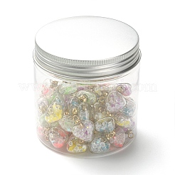50Pcs 5 Colors Glow in the Dark Luminous Glass Pendants&nbsp;GLAA-YW0001-94