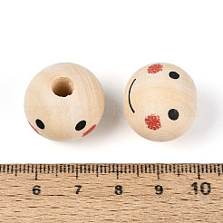 Printed Schima Wood Beads&nbsp;WOOD-T033-02D