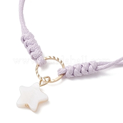 4Pcs 4 Colors Star Freshwater Shell Charm Bracelets&nbsp;BJEW-JB12415