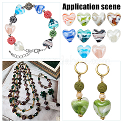 50Pcs 10 Colors Handmade Lampwork Beads&nbsp;LAMP-WR0001-01