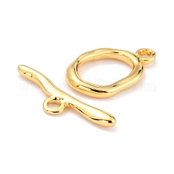 Rack Plating Brass Toggle Clasps&nbsp;X-KK-B036-01G
