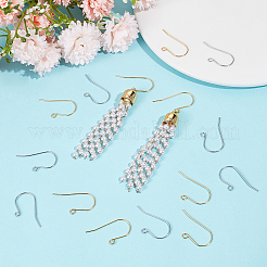 100Pcs 2 Colors 304 Stainless Steel Earring Hooks&nbsp;STAS-UN0053-63