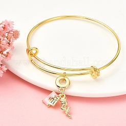 1Pc Valentine's Day Brass Clear Cubic Zirconia Makeup European Dangle Charms&nbsp;KK-YW0002-59A