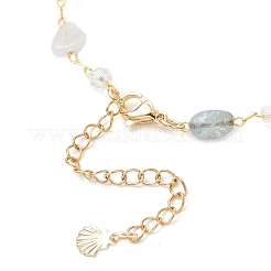 4Pcs Natural Morganite & Amethyst & Green Agate & Labradorite Link Bracelets for Women&nbsp;BJEW-JB12116