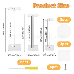 3 Sets 3 Styles Transparent Acrylic Hat Storage Rack&nbsp;ODIS-DC0001-04