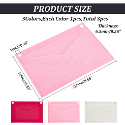 3Pcs 3 Colors Wool Felt Purse Organizer Insert&nbsp;FIND-WR0006-58
