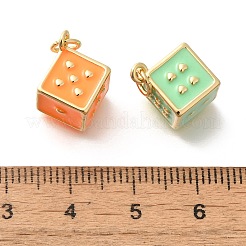 Rack Plating Brass Enamel Pendants&nbsp;KK-M296-04G