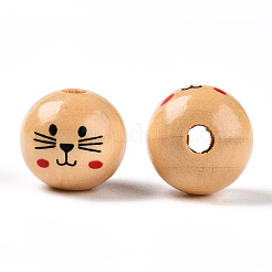 Natural Wood European Beads&nbsp;LS-X-WOOD-S055-16A