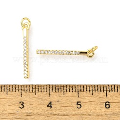 Rack Plating Brass Micro Pave Cubic Zirconia Pendants&nbsp;KK-S396-40G