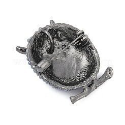 Owl Alloy Brooches for Backpack Clothes&nbsp;PALLOY-D361-22G