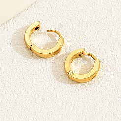 Fashionable Simple 201 Stainless Steel Round Hoop Earrings&nbsp;BX6827