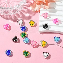 16Pcs 8 Colors Glass Beads&nbsp;LAMP-CJ0001-99