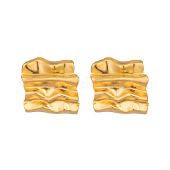 Geometric Wave 304 Stainless Steel Stud Earrings for Women&nbsp;WQ3857-1