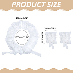 1Pair Polyester Removable Lace Oversleeves&nbsp;DIY-WR0004-56