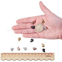 Brass Micro Pave Cubic Zirconia Beads&nbsp;ZIRC-PH0002-03-NR
