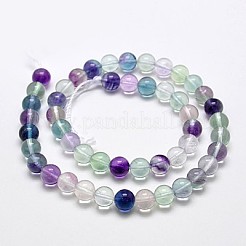 Natural Fluorite Beads Strands&nbsp;G-E112-8mm-6