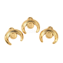 Ion Plating(IP) 304 Stainless Steel Pendant Cabochon Settings&nbsp;STAS-D051-24G