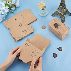 Kraft Paper Small House Gift Storage Boxes&nbsp;LS-CON-WH0088-54