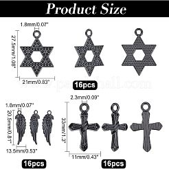 48Pcs 3 Style Alloy Pendants&nbsp;FIND-FH0004-28