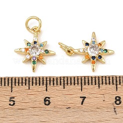 Brass Micro Pave Cubic Zirconia Charms&nbsp;X1-KK-F919-09B-G
