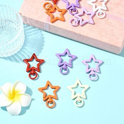 10Pcs Spray Painted Alloy Swivel Snap Hook Clasps&nbsp;FIND-FS0004-55