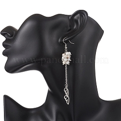 Natural Persian Jade Wing Dangle Earrings&nbsp;EJEW-JE06728-01