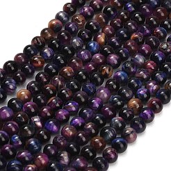 Natural Tiger Eye Beads Strands&nbsp;G-F591-18-6mm-10