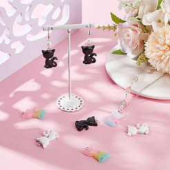40Pcs 4 Colors Resin Pendants&nbsp;RESI-SC0005-93