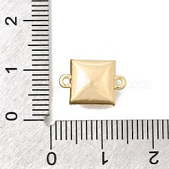 Brass Micro Pave Clear Cubic Zirconia and Glass Connector Charms&nbsp;KK-N289-15G