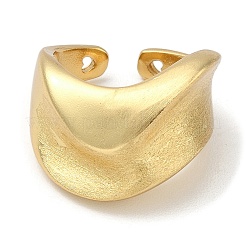 Rack Plating Brass Cuff Finger Rings for Women&nbsp;RJEW-C114-13C-G