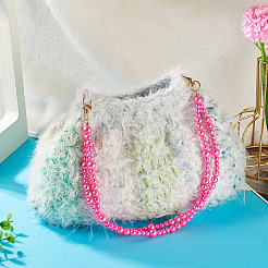 ABS Plastic Imitation Pearl Bead Chains Bag Extender Chains&nbsp;HJEW-TAC0090