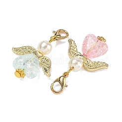 Angel ABS Plastic & Transparent Acrylic Pendant Decorations&nbsp;HJEW-PH01842