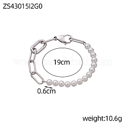 304 Stainless Steel Cable Chain Bracelets&nbsp;STAS-OY015-99P