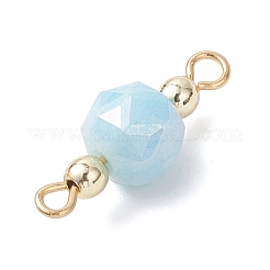 Faceted Round Glass Connector Charms&nbsp;PALLOY-JF04611