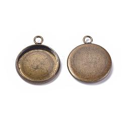 304 Stainless Steel Pendant Cabochon Settings&nbsp;STAS-E145-02B-AG