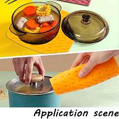 4Pcs 4 Colors Rectangle Silicone Hot Pads&nbsp;AJEW-GF0009-01
