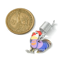 Alloy Enamel Rooster Braiding Hair Pendants Decoration Clips&nbsp;OHAR-JH00034