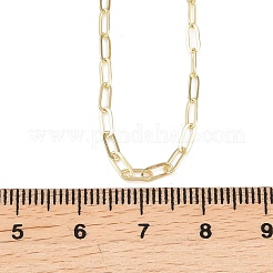 2.5MM Brass Paperclip Chain Necklaces for Men Women&nbsp;NJEW-L012-01G