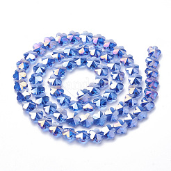 Electroplate Glass Beads&nbsp;EGLA-Q091-14mm-C08
