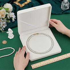 Leather Pearl Beaded Necklace Packaging Boxes&nbsp;CON-WH0086-187A