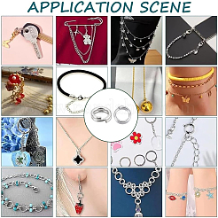 16Pcs 925 Sterling Silver Split Rings&nbsp;STER-HY0001-17